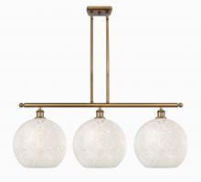 Innovations Lighting 516-3I-BB-G1216-12WM - White Mouchette - 3 Light - 39 inch - Brushed Brass - Stem Hung - Island Light