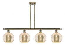 Innovations Lighting 516-4I-AB-G128-10 - Athens - 4 Light - 48 inch - Antique Brass - Stem Hung - Island Light