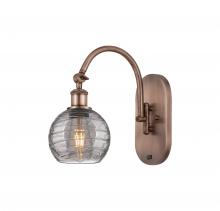 Innovations Lighting 518-1W-AC-G1213-6SM - Athens Deco Swirl - 1 Light - 6 inch - Antique Copper - Adjustable Swing Arm