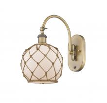 Innovations Lighting 518-1W-BB-G121-8RB - Farmhouse Rope - 1 Light - 8 inch - Brushed Brass - Adjustable Swing Arm