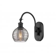 Innovations Lighting 518-1W-BK-G1213-6SM - Athens Deco Swirl - 1 Light - 6 inch - Matte Black - Adjustable Swing Arm