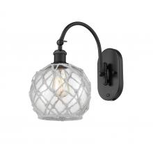Innovations Lighting 518-1W-BK-G122-8RW - Farmhouse Rope - 1 Light - 8 inch - Matte Black - Adjustable Swing Arm