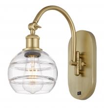 Innovations Lighting 518-1W-SG-G556-6CL - Rochester - 1 Light - 6 inch - Satin Gold - Adjustable Swing Arm