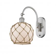 Innovations Lighting 518-1W-SN-G121-8RB - Farmhouse Rope - 1 Light - 8 inch - Brushed Satin Nickel - Adjustable Swing Arm