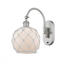 Innovations Lighting 518-1W-SN-G121-8RW - Farmhouse Rope - 1 Light - 8 inch - Brushed Satin Nickel - Adjustable Swing Arm