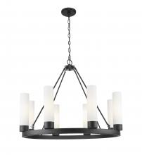 Innovations Lighting 617-8CR-BK-G617-11SWH - Boreas - 6 Light - 36 inch - Matte Black - Chandelier