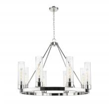Innovations Lighting 617-8CR-PN-G617-11SDY - Boreas - 6 Light - 36 inch - Polished Nickel - Chandelier
