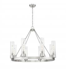 Innovations Lighting 617-8CR-SN-G617-11SDY - Boreas - 6 Light - 36 inch - Satin Nickel - Chandelier