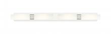 Innovations Lighting 617L-4W-PN-G617-11WH - Boreas - 4 Light - 51 inch - Polished Nickel - Bath Vanity Light