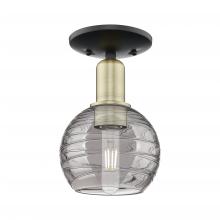 Innovations Lighting 716-1C-BAB-G1213-6SM - Athens Deco Swirl - 1 Light - 6 inch - Black Antique Brass - Semi-Flush Mount
