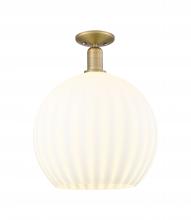 Innovations Lighting 716-1C-BB-G1217-14WV - White Venetian - 1 Light - 14 inch - Brushed Brass - Semi-Flush Mount