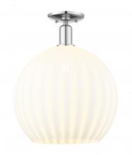 Innovations Lighting 716-1C-PC-G1217-14WV - White Venetian - 1 Light - 14 inch - Polished Chrome - Semi-Flush Mount