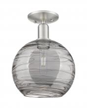 Innovations Lighting 716-1C-SN-G1213-10SM - Athens Deco Swirl - 1 Light - 10 inch - Brushed Satin Nickel - Semi-Flush Mount