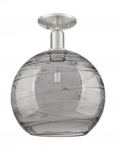 Innovations Lighting 716-1C-SN-G1213-12SM - Athens Deco Swirl - 1 Light - 12 inch - Brushed Satin Nickel - Semi-Flush Mount