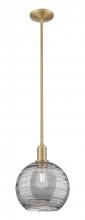 Innovations Lighting 716-1S-BB-G1213-10SM - Athens Deco Swirl - 1 Light - 10 inch - Brushed Brass - Stem hung - Mini Pendant