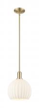 Innovations Lighting 716-1S-CB-G1217-10WV - White Venetian - 1 Light - 10 inch - Champagne Bronze - Stem hung - Mini Pendant