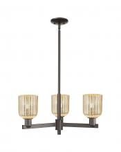 Innovations Lighting 716-3CR-OB-G559-5ME - Bridal Veil - 3 Light - 18 inch - Oil Rubbed Bronze - Flush Mount